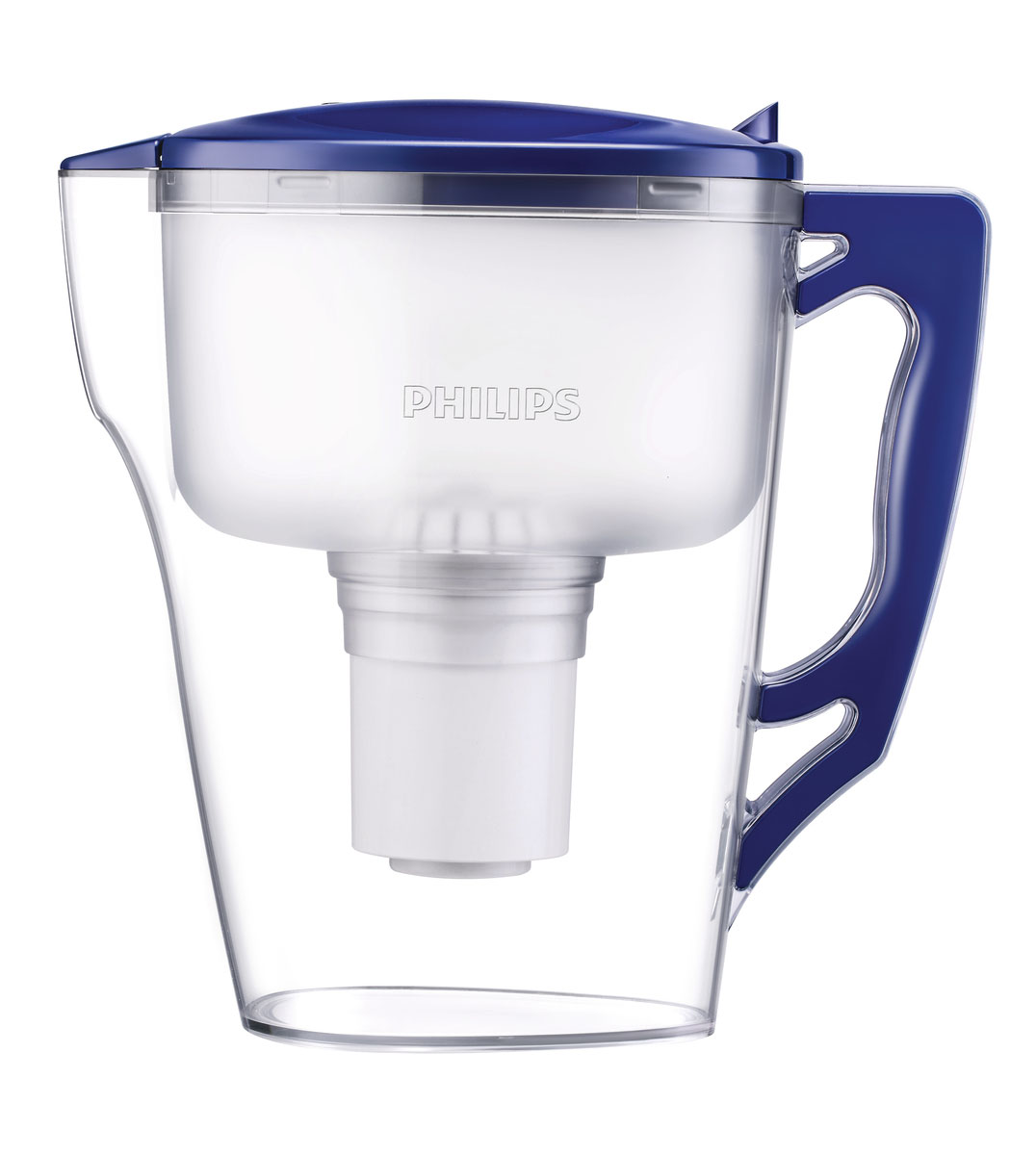 Philips AWP2921 dark-blue-lid pitcher with timer and AWP200/AWP201 cartridge mount
